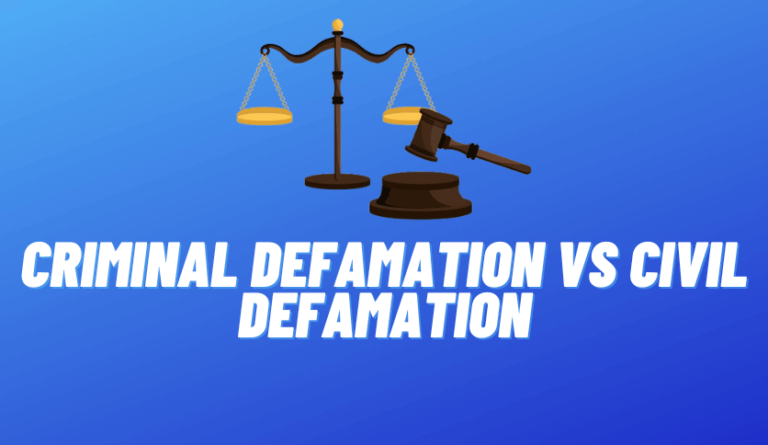 criminal defamation vs civil defamation